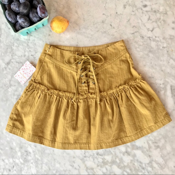 Free People Dresses & Skirts - Free People | Lace Up Twill Skirt